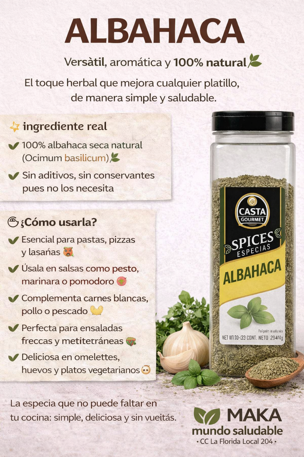 Albahaca - Casta Gourmet x178gr