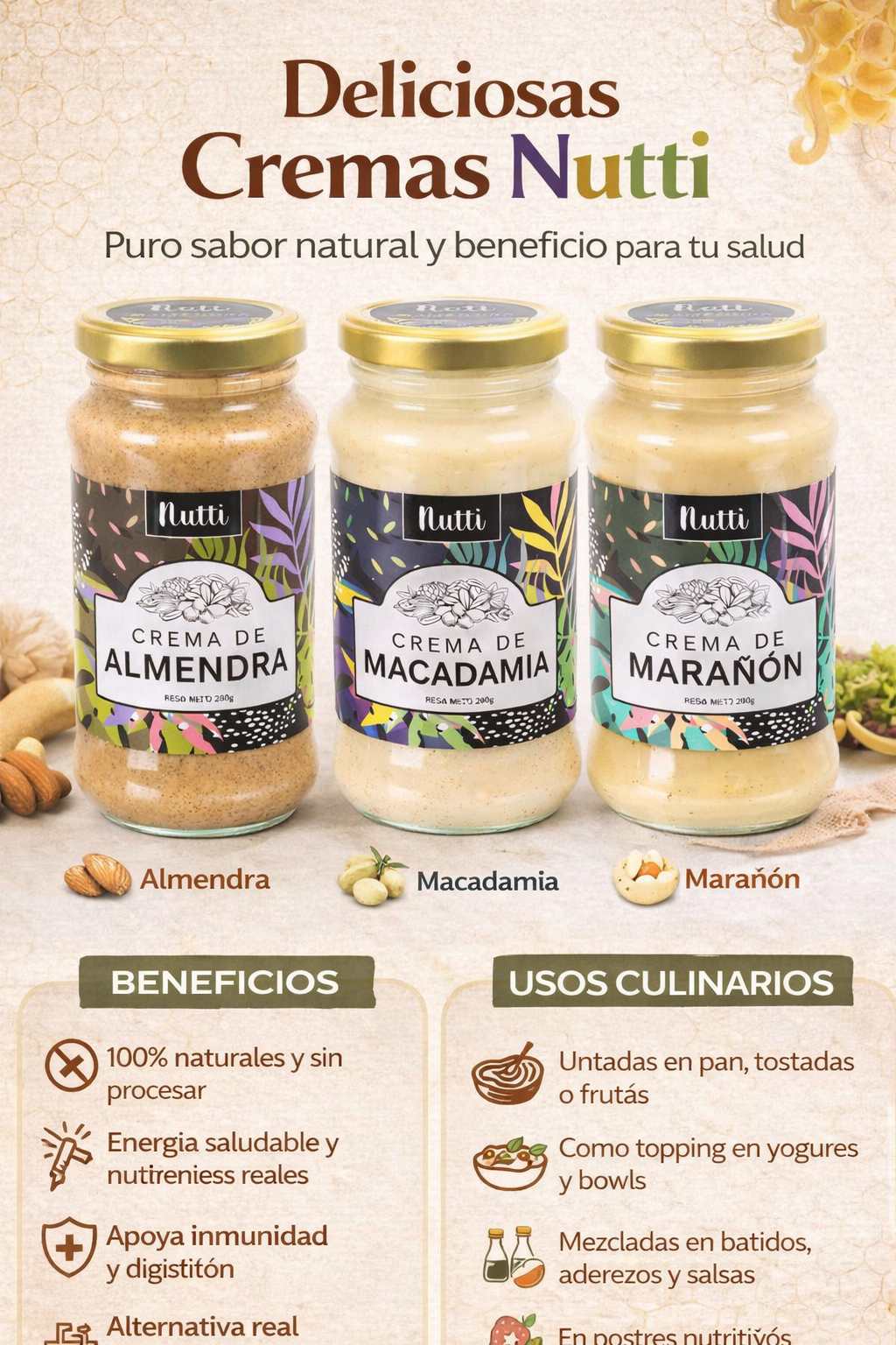 Cremas Esparcibles - Nutti x230g