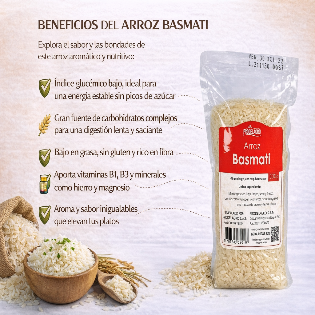 Arroz Basmati - Prodelagro x500g