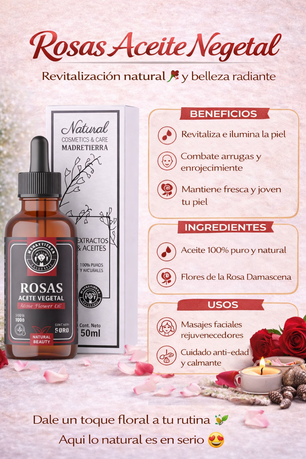 Aceite de Rosas - Madretierra x50ml