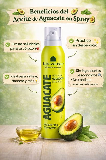 Aceite de Aguacate en Spray - Karavansay  x150g