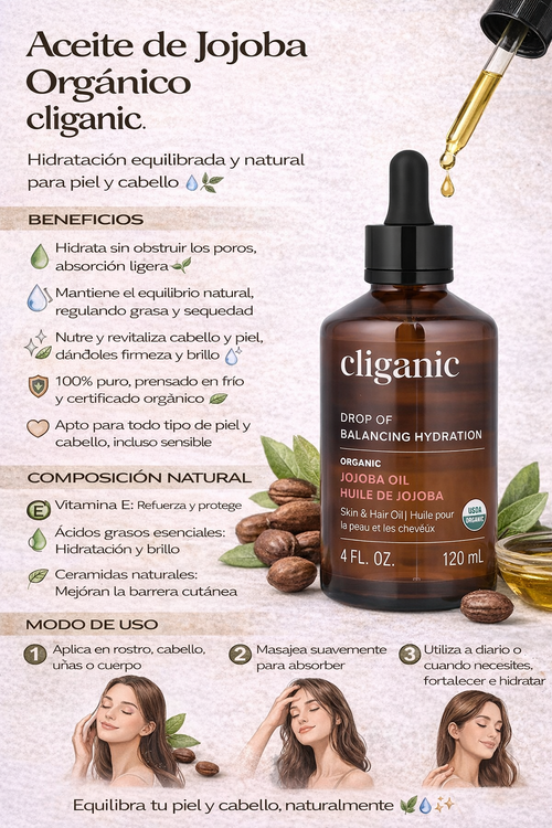 Aceite de Jojoba - Cliganic x120ml