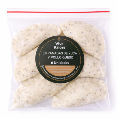 Empanadas de Yuca (Pollo Queso) Vive Raíces - Comida Real x6unid