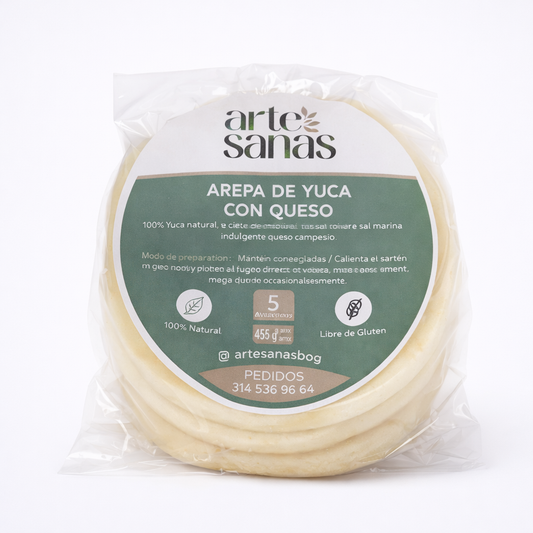 Arepas De Yuca Con Queso - Artesanas x5unid