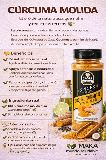 Cúrcuma Molida - Casta Gourmet x65gr