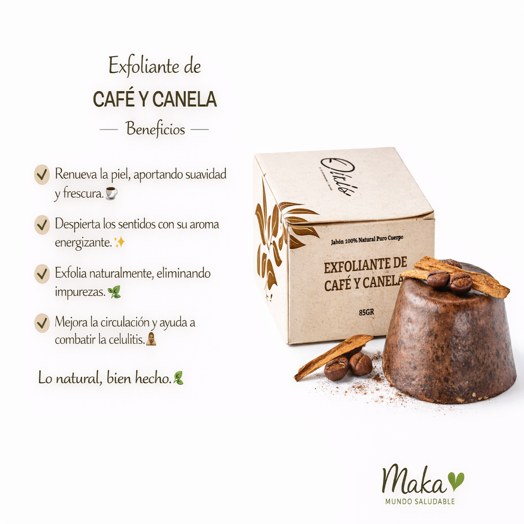 Jabón Exfoliante de Café y Canela - Oiris x55g