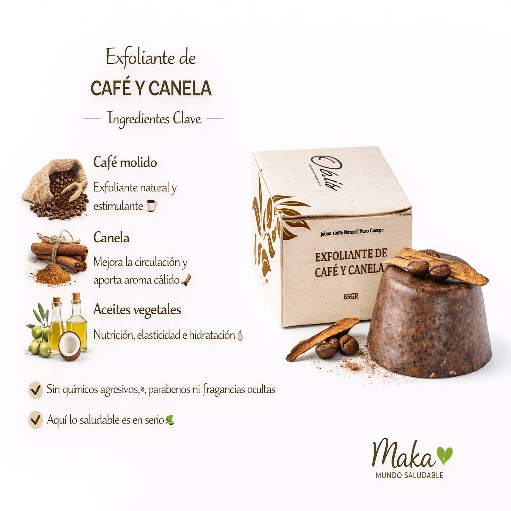 Jabón Exfoliante de Café y Canela - Oiris x55g