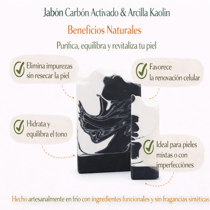 Jabón Artesanal Carbón Activado - Coco Salvaje x120g