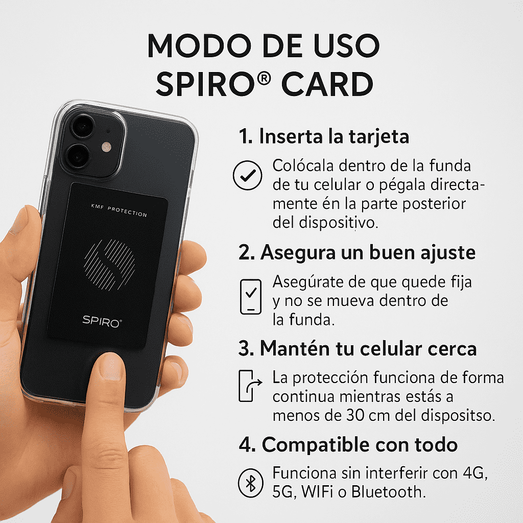 Noxtak Filtro Electromagnético Para Teléfonos Móviles - Spiro Card