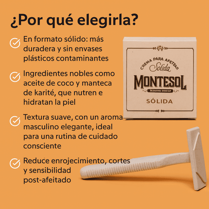 Crema Sólida de Afeitar (Sornero) - Montesol x 50g