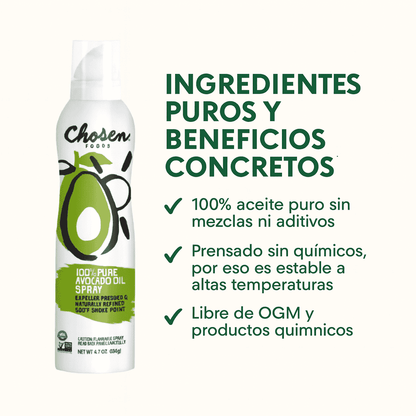 Aceite de Aguacate En Spray - Chosem Foods x134g