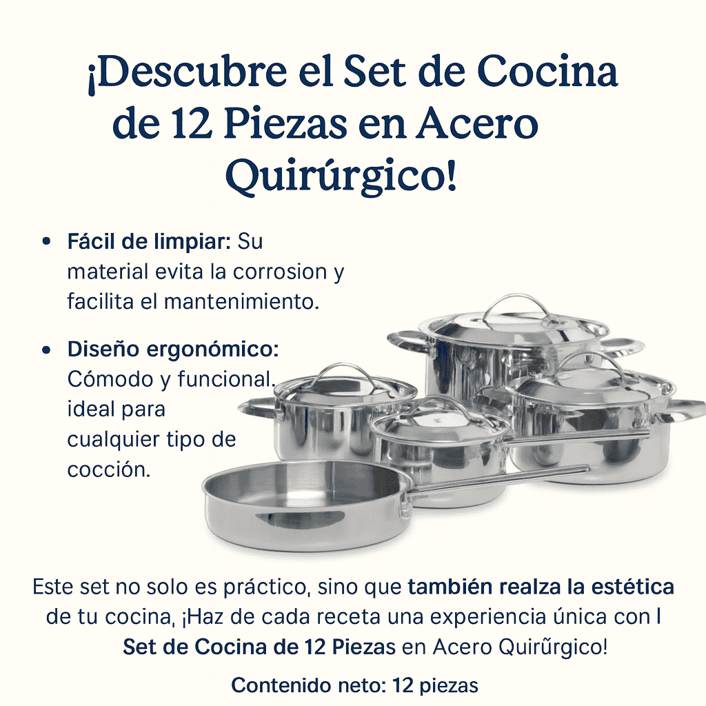 SET DE COCINA EN ACERO QUIRURGICO PURIFIL