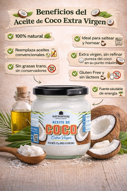 Aceite de Coco Extra Virgen - Karavansay  x175g