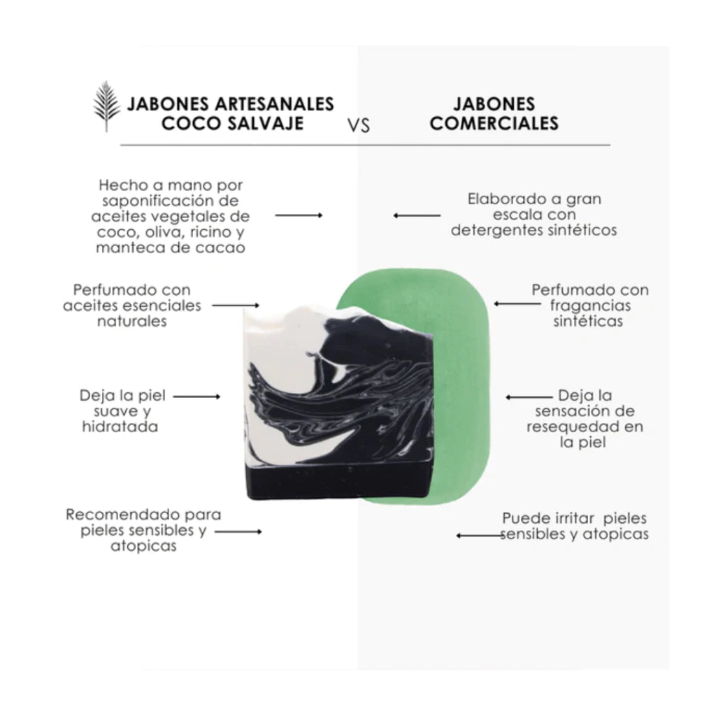 Jabón Artesanal de Espirulina (Frescura) - Coco Salvaje x120g
