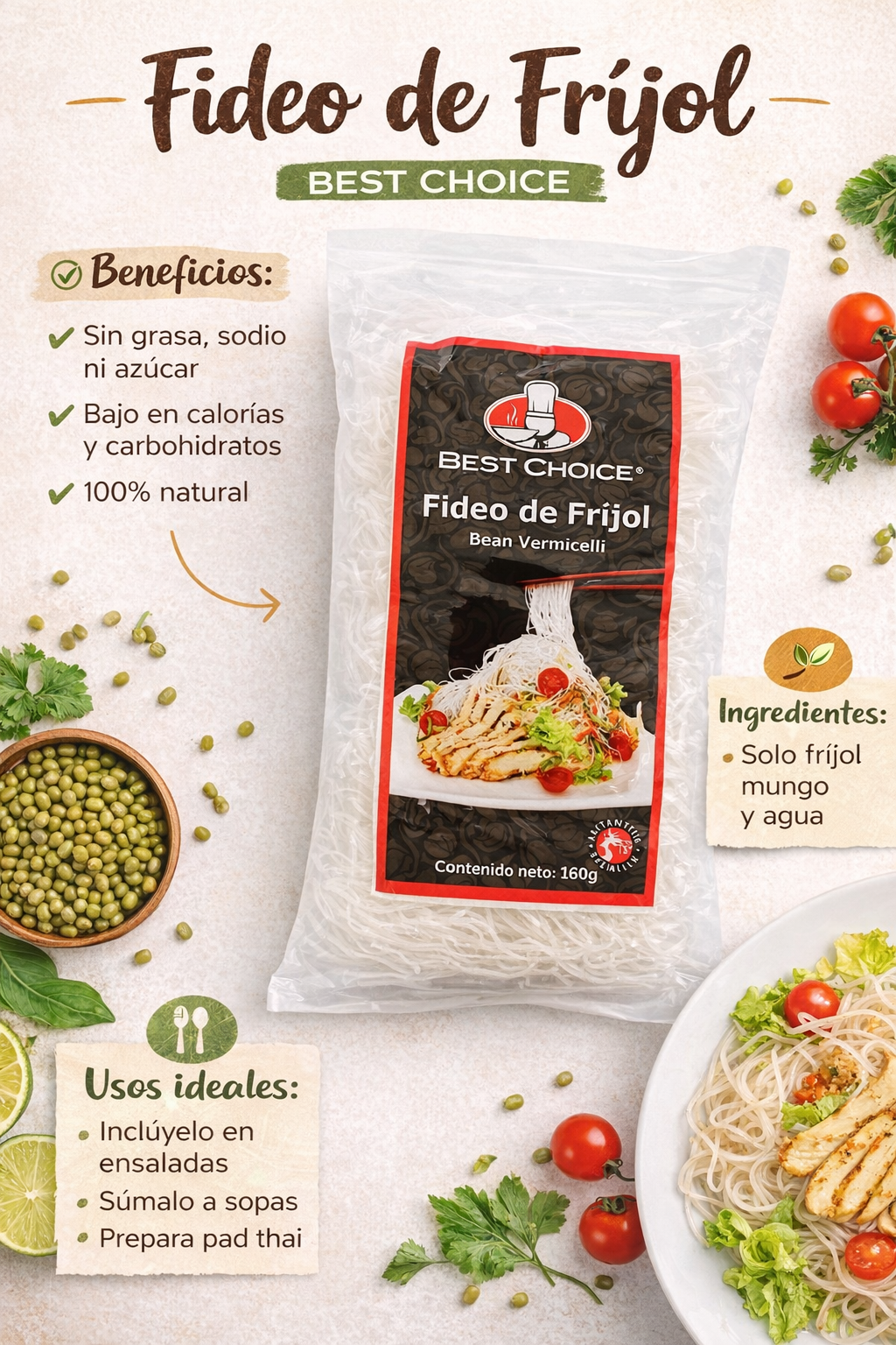 Fideos De Frijol - Anmar x160g