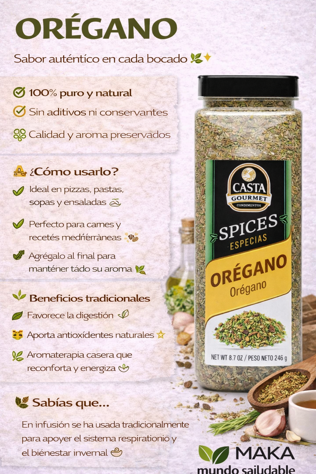 Orégano -  Casta Gourmet x246g