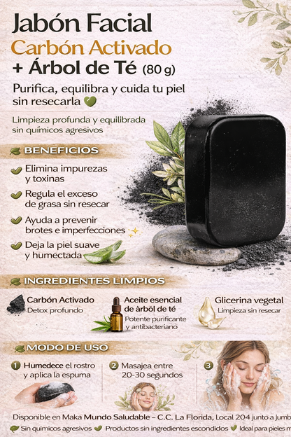Jabón Facial Carbón Activado- Botanikalia x80g