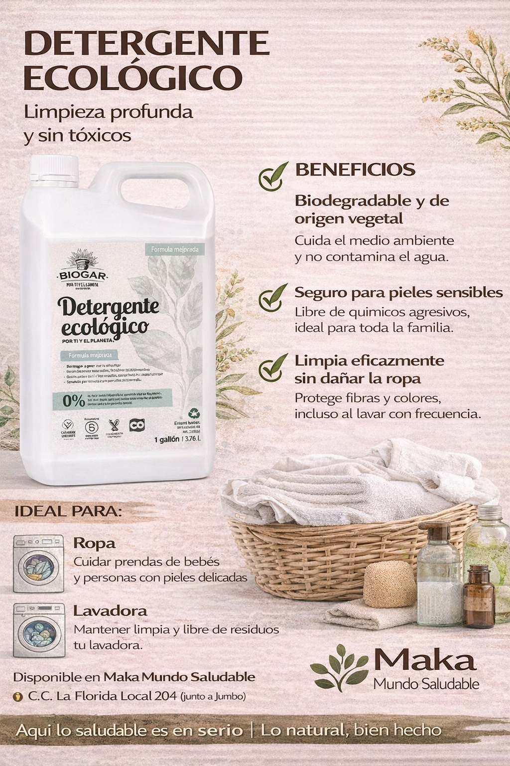 Detergente Ecológico - Biogar Galón