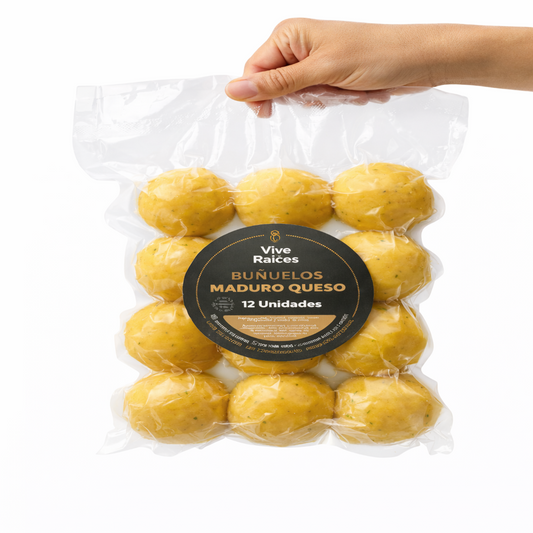 Buñuelo de Maduro con Queso Vive Raíces - Comida Real x12unid