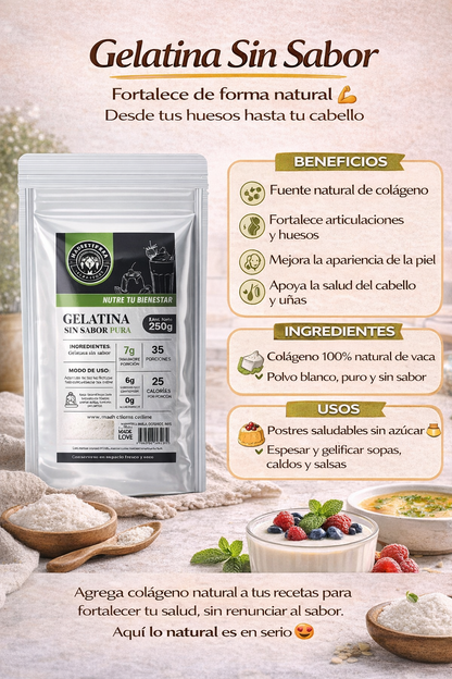 Gelatina sin Sabor - Madre Tierra x250gr