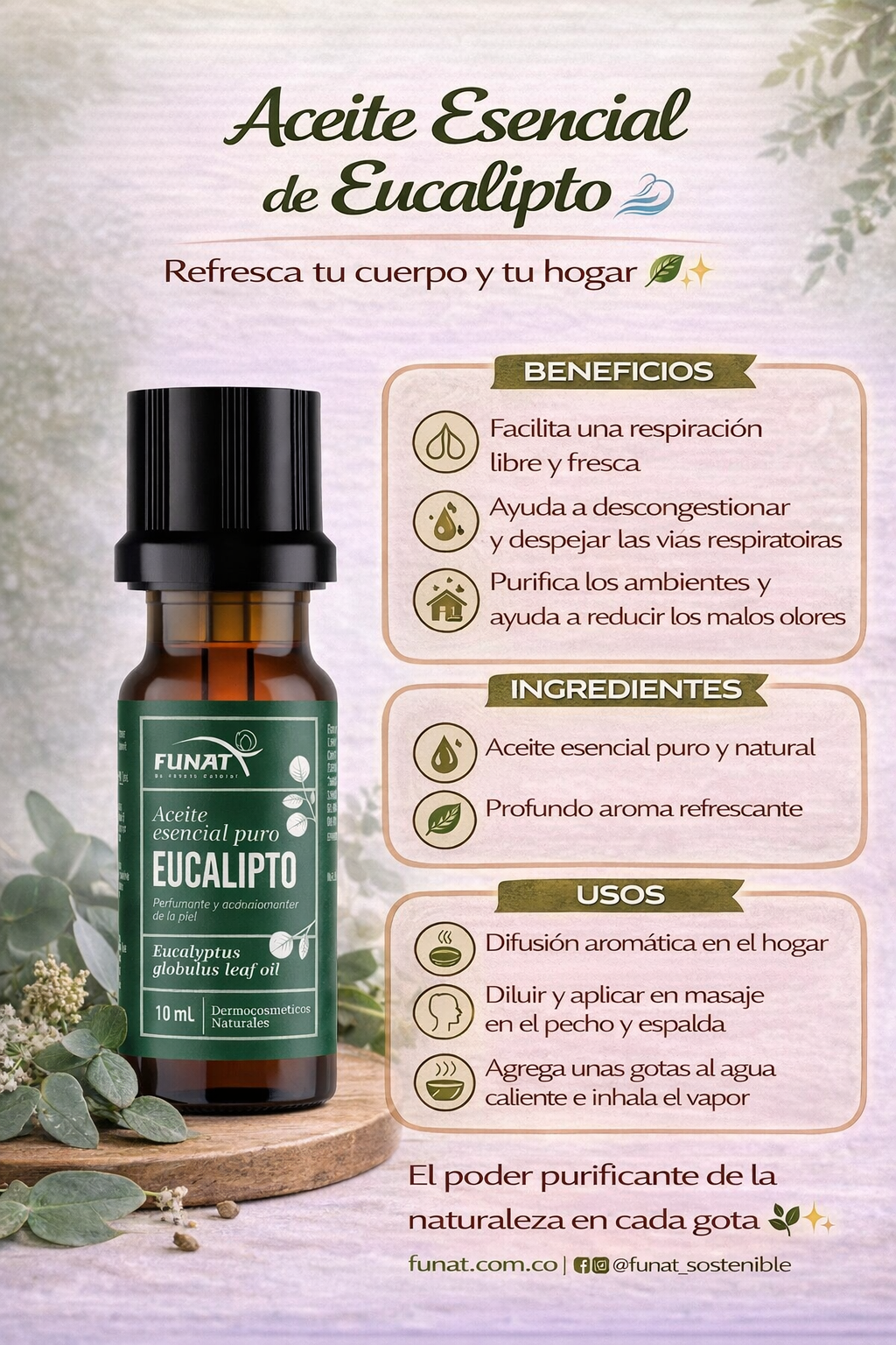 Aceite Esencial De Eucalipto - Funat x10ml