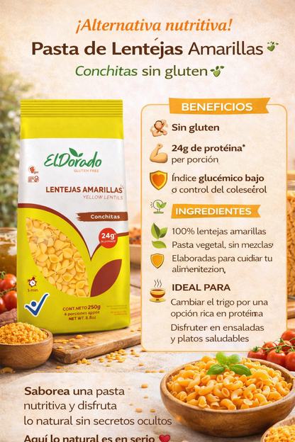 Pasta de Lentejas Amarillas Conchitas - El Dorado x250g