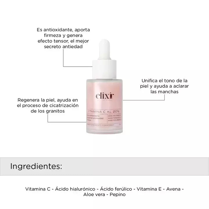 Sérum Antioxidante Vitamina C 20% - Elixir x30ml