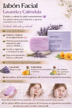 Jabón Facial Lavanda Y Caléndula - Botanikalia x80g
