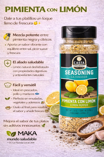 Pimienta Con Limón - Casta Gourmet x80g