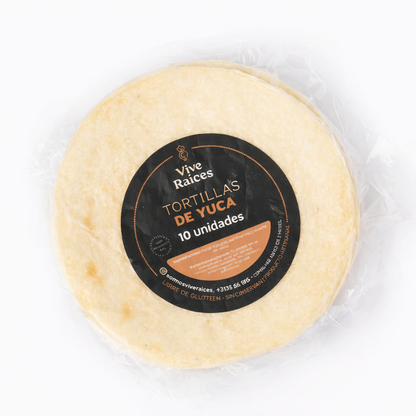 Tortillas de Yuca Vive Raíces - Comida Real x10unid