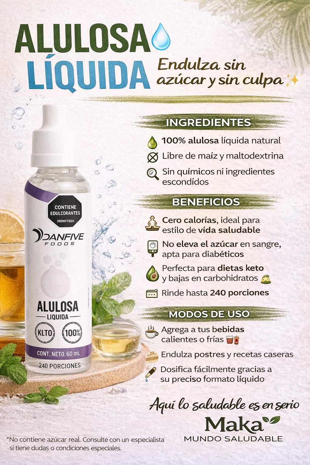 Alulosa Líquida - Danfive x60ml