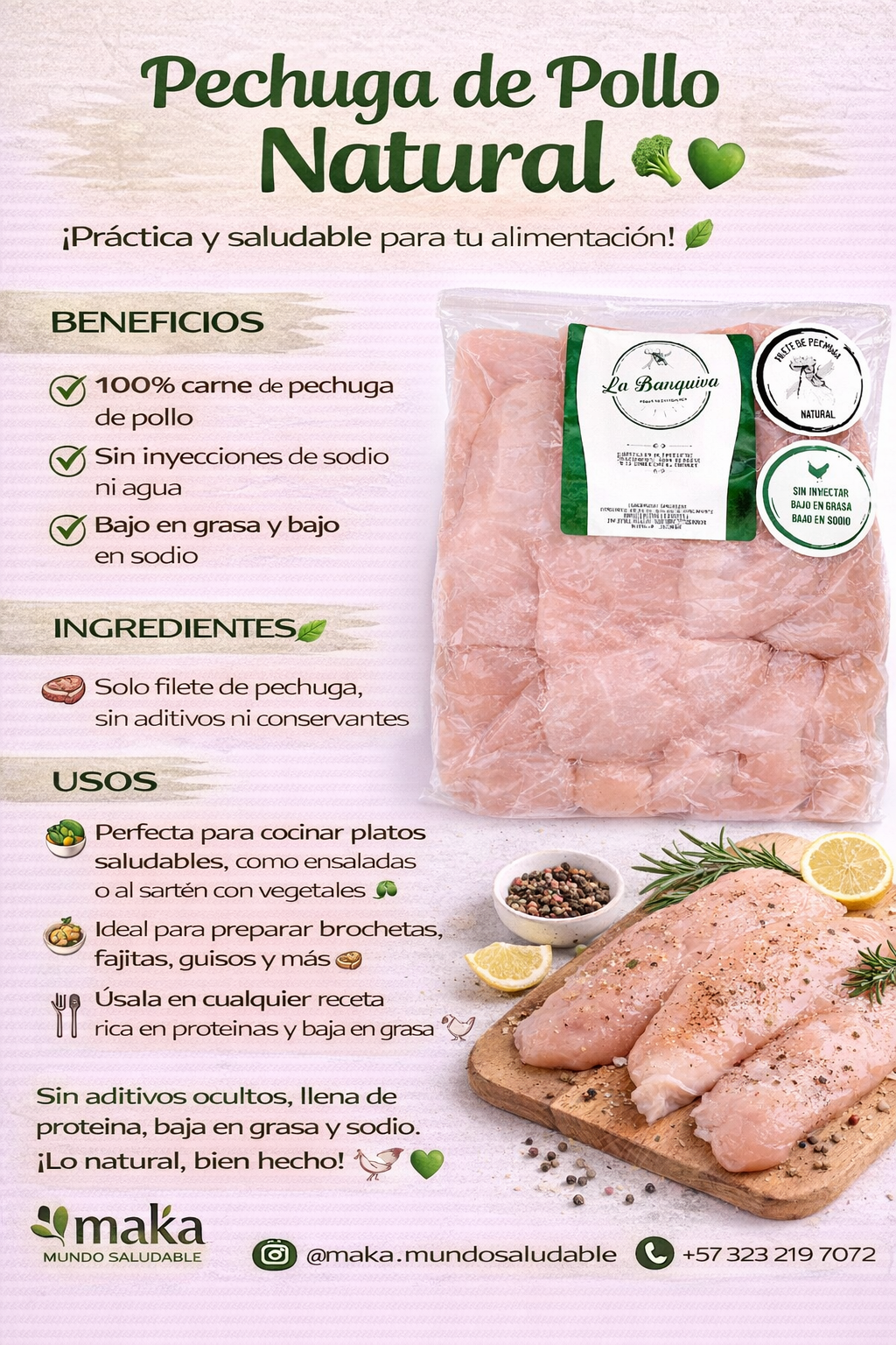 Filete De Pechuga Natural - La Banquiva