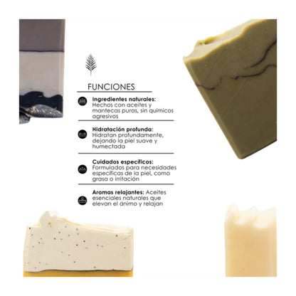 Jabón Artesanal de Espirulina (Frescura) - Coco Salvaje x120g