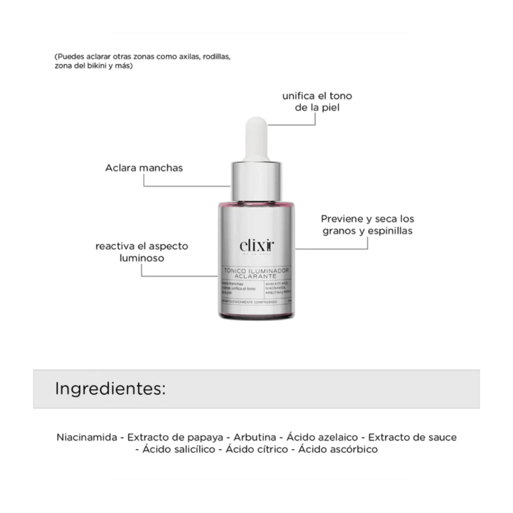 Tónico Iluminador Aclarante - Elixir x30ml