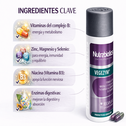 Vegezym - Nutrabiotics x90caps
