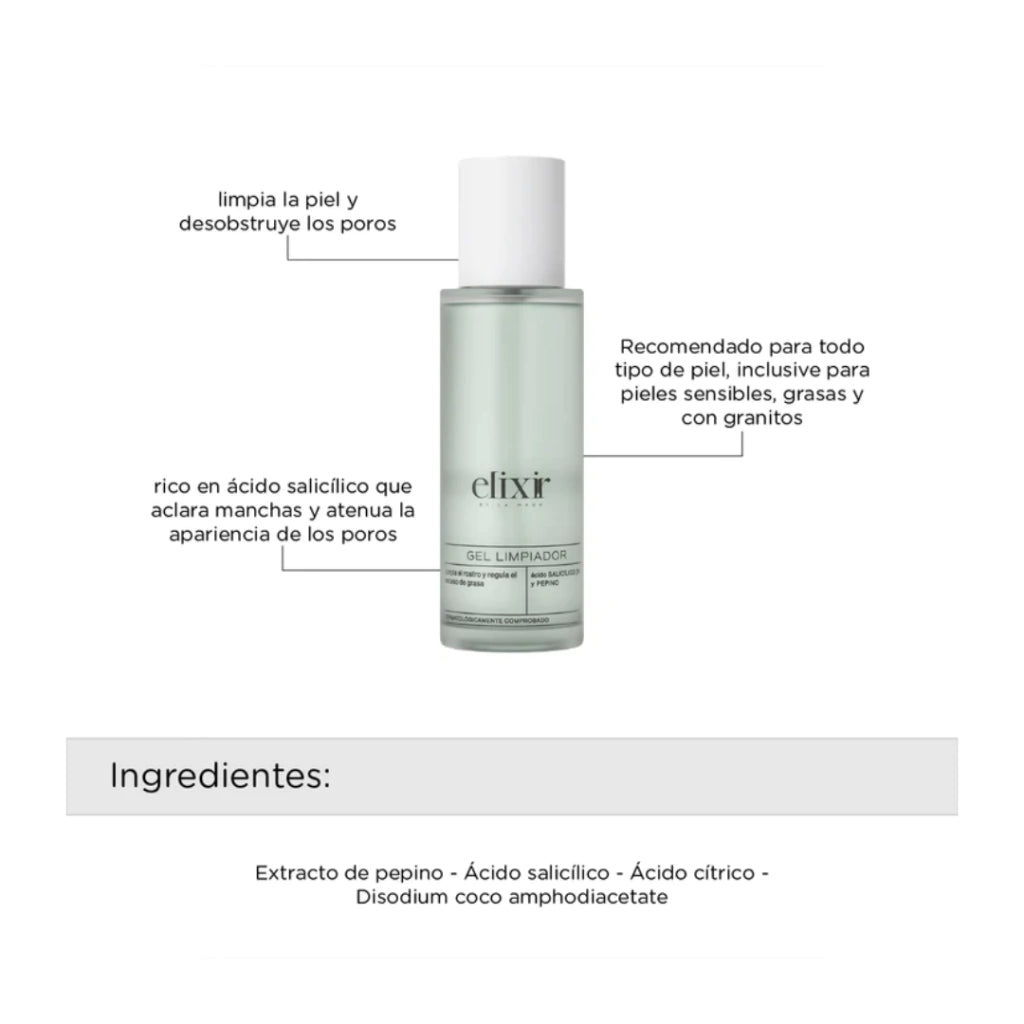 Gel Limpiador Facial - Elixir x150ml