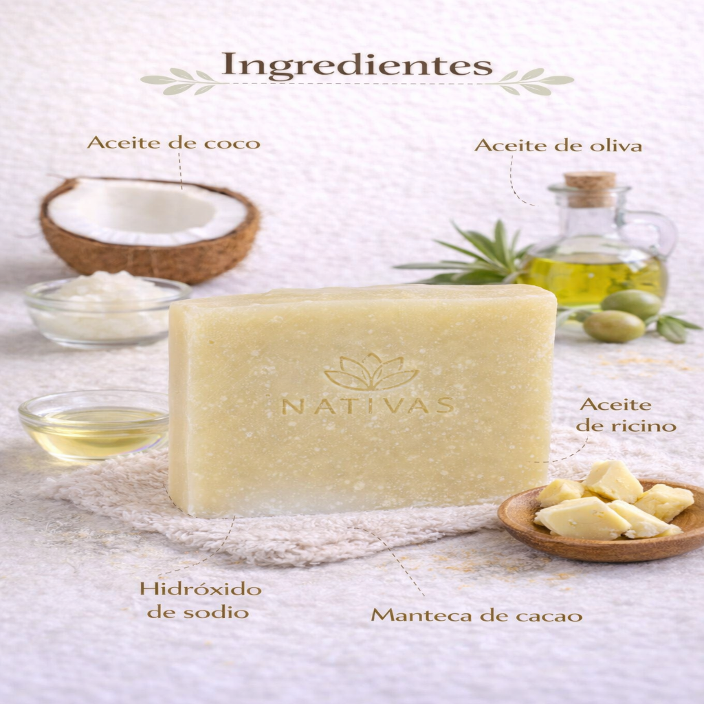Jabón Artesanal Neutro - Nativas x75g