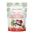 Infusión Orgánica De Té Verde, Flor De Jamaica, Albahaca Y Canela - Heaven Blends x60g