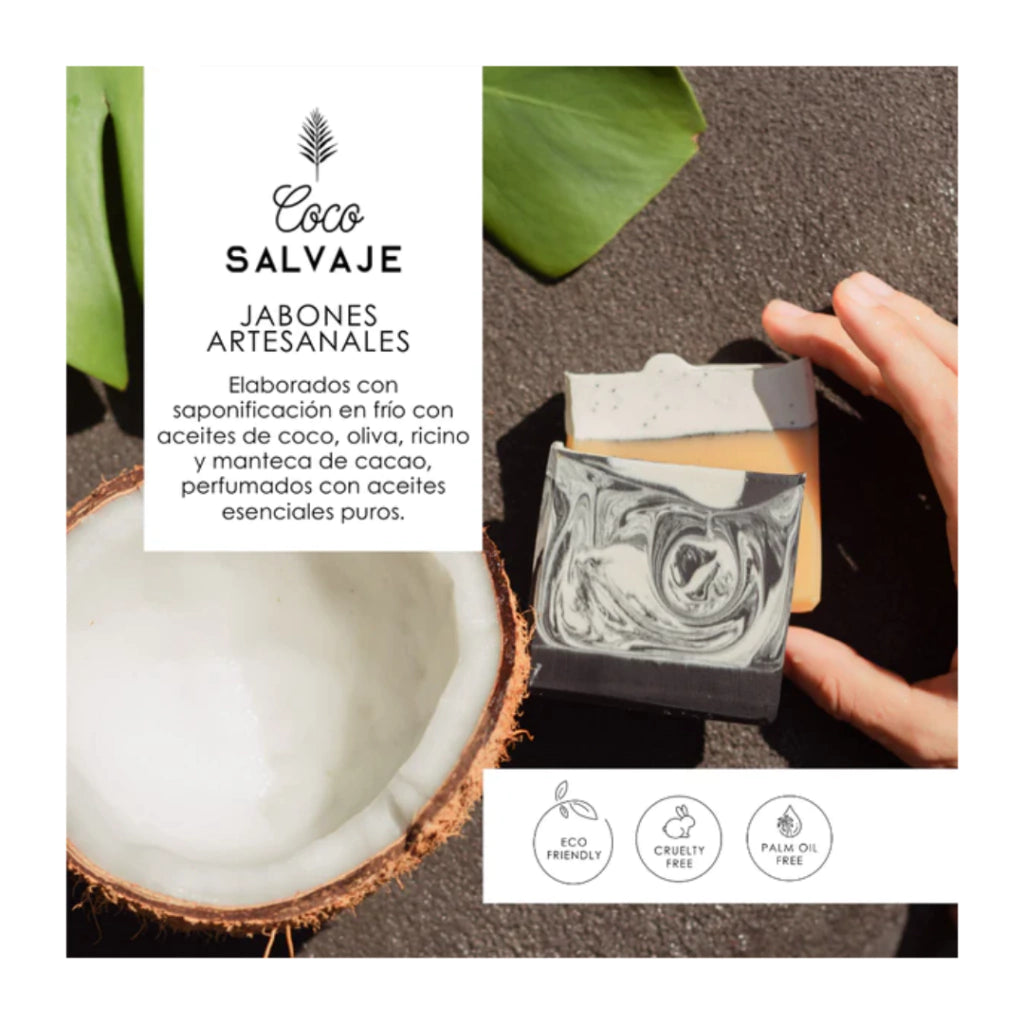 Jabón Artesanal de Espirulina (Frescura) - Coco Salvaje x120g