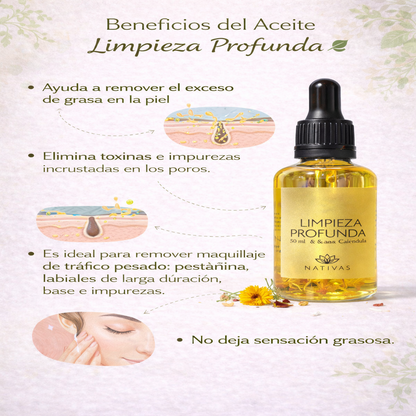 Aceite De Limpieza Facial - Nativas x50ml
