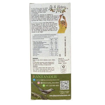 Barra De Chocolate Blanco Al 40% Con Estevia - De La Victoria x50g