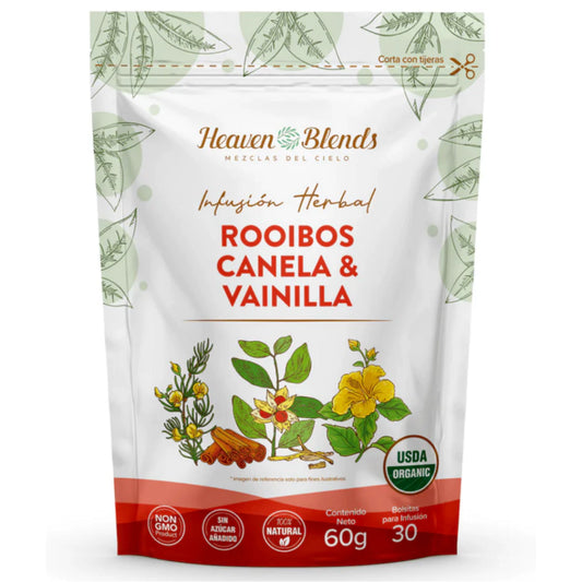 Infusión Orgánica De Rooibos, Canela & Vainilla - Heaven Blends x60g