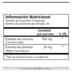 Cápsulas Con Extracto De Cúrcuma Y Pimienta - Naturela x60caps