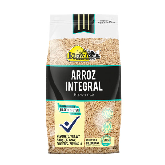 Arroz Integral Bolsa Bopp - Karavansay  - x500g