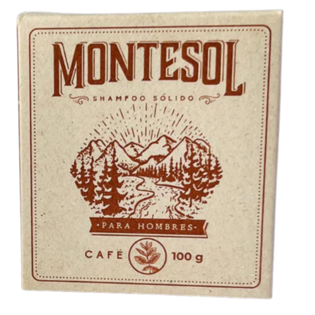 Shampoo Sólido Montesol para Hombres - Café (100 g)