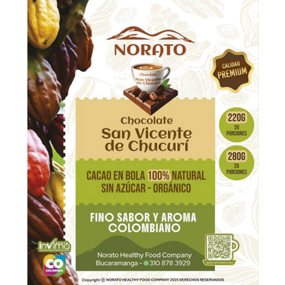 Cacao Orgánico en Bola - Norato x220g