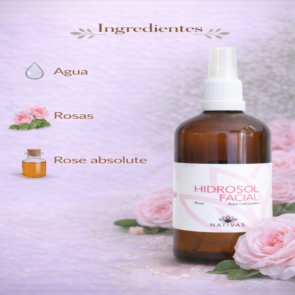 Tonico Facial Agua De Rosas - Nativas x50ml