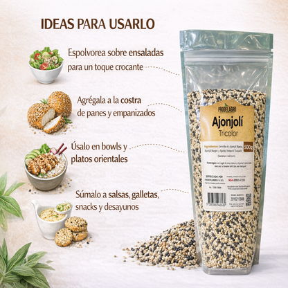 Semillas de Ajonjolí Tricolor- Prodelagro x500g
